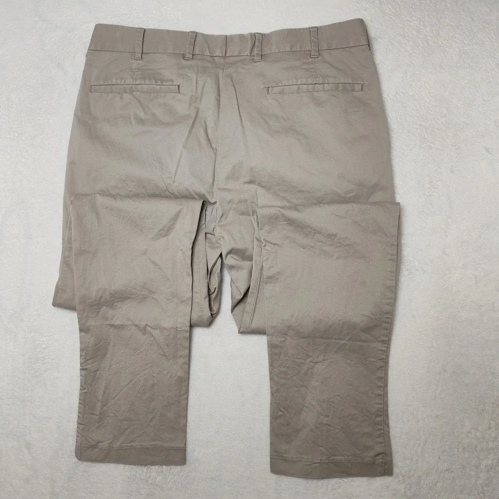 Moss London Pants Mens 36x31 Beige Chino‎ Slim Tapered Cotton Lyocell Stretch